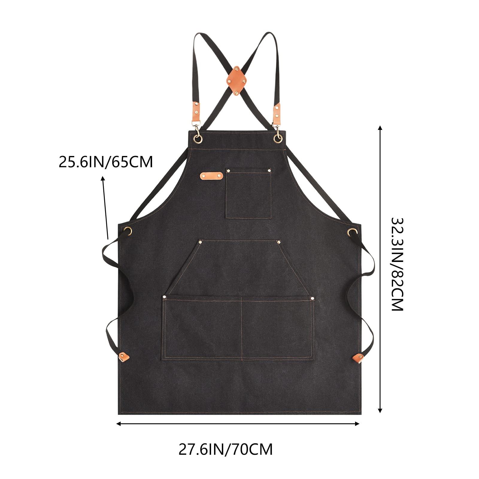 Aoomzoon unisex canvas apron provides versatile coverage for home and work