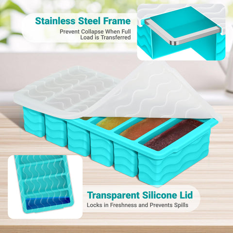 Aopigavi freezer tray is oven-safe and dishwasher-safe for versatile use.