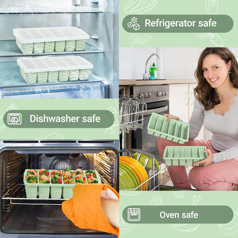Aopigavi stackable freezer containers save space in the freezer.