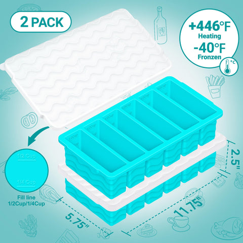 Aopigavi two-tray meal prep set ideal for freezing small portions.