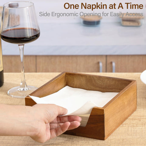 Aoravvik farmhouse-style napkin holder complements rustic and modern kitchen decor