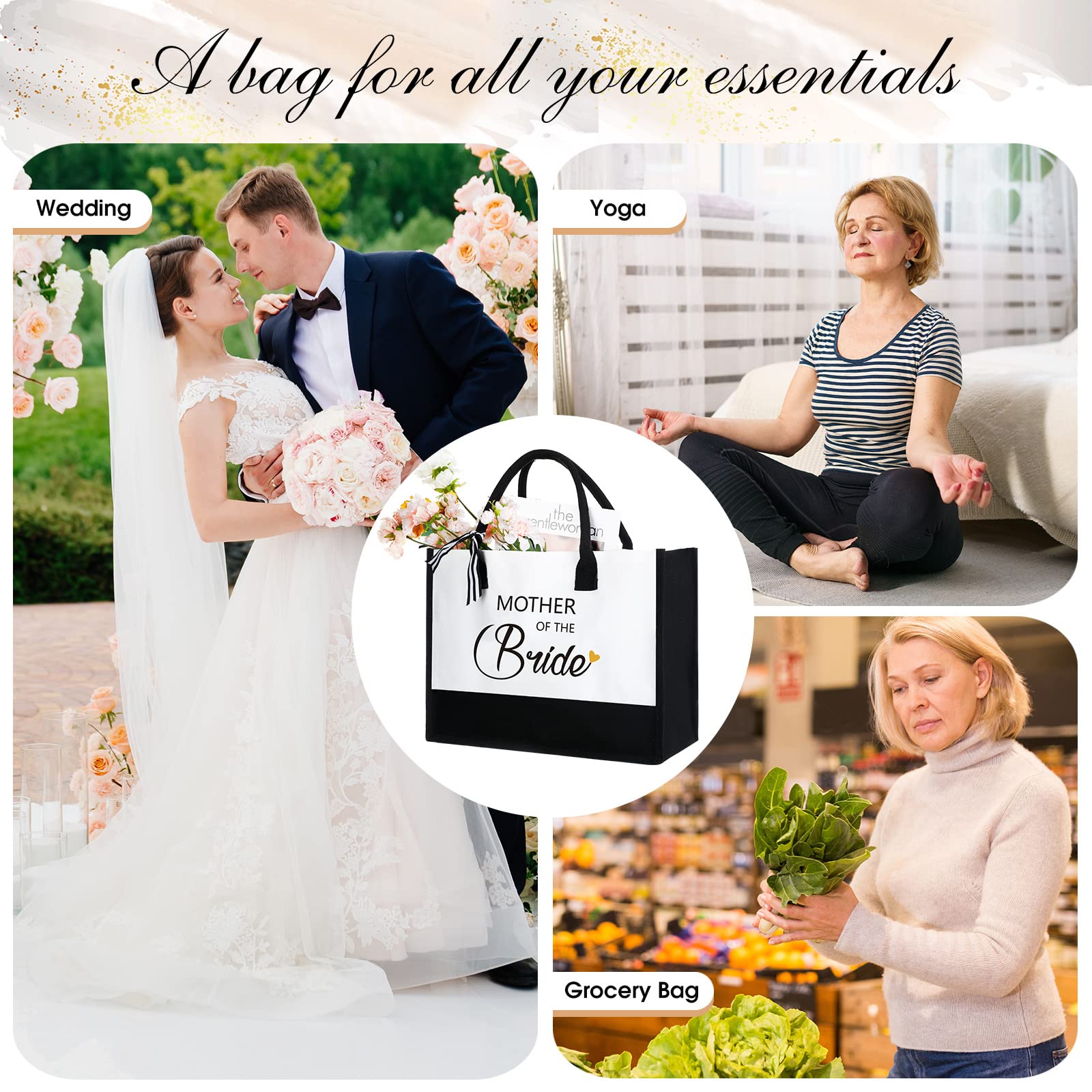 Aoriher tote bag inner zipper pouch secures phone and keys.
