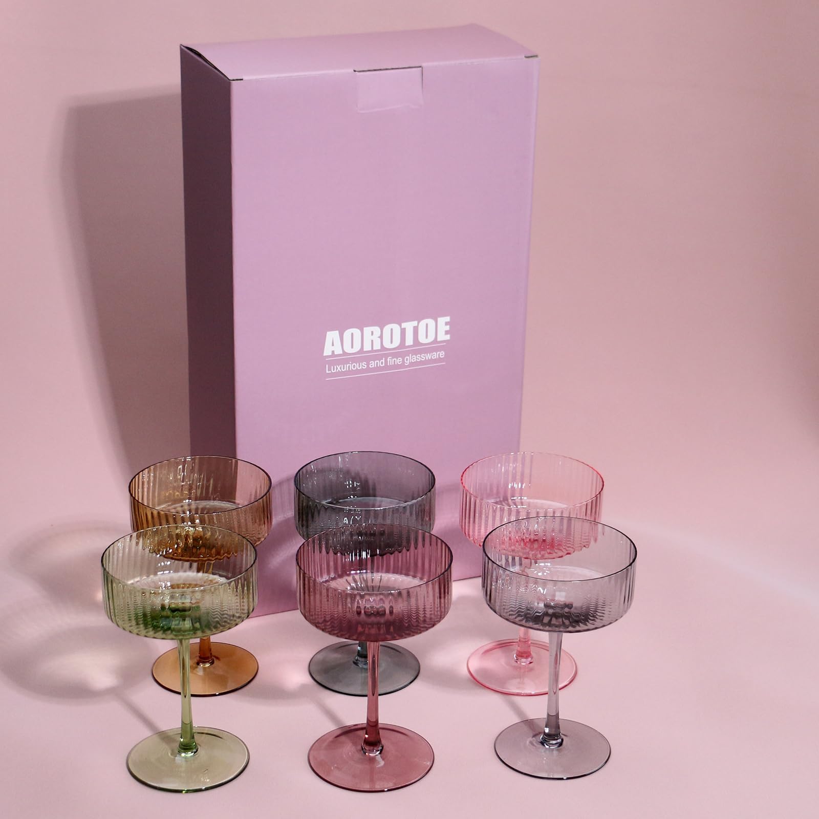 AOROTOE glassware with pearl cotton packaging protects fragile items