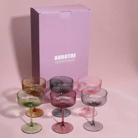 AOROTOE glassware with pearl cotton packaging protects fragile items