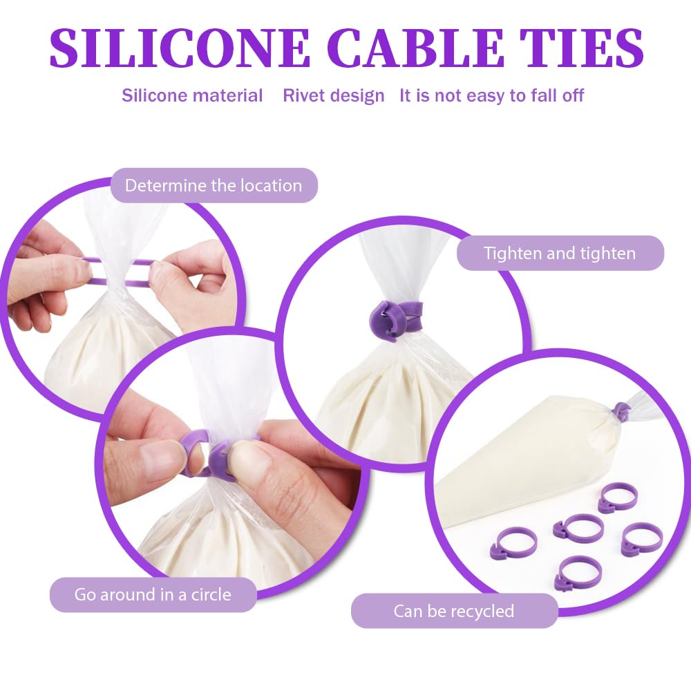 AOSHIDINGSHUO six reusable bag ties for secure sealing.
