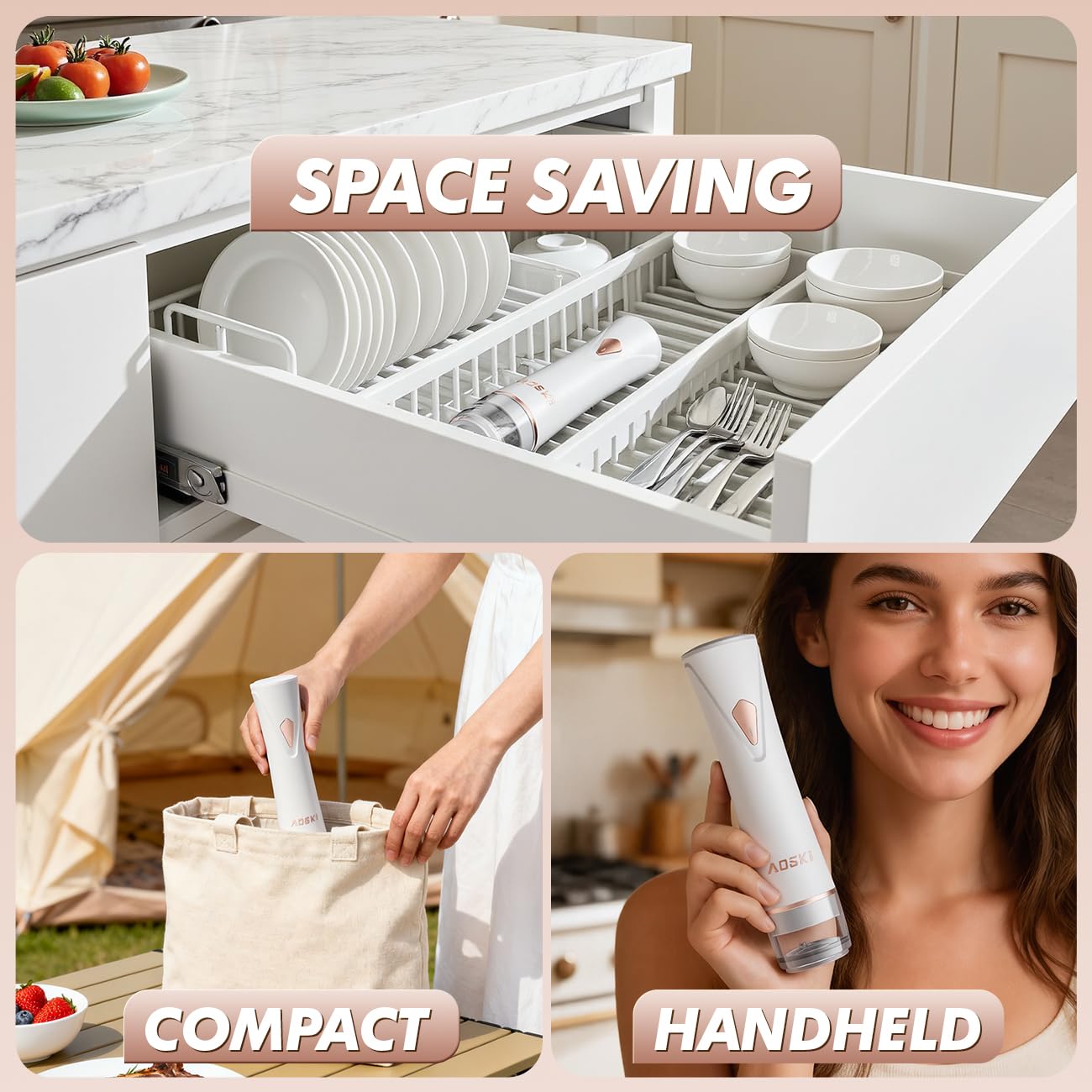 Assorted BPA-free vacuum bags included with AOSKI sealer.