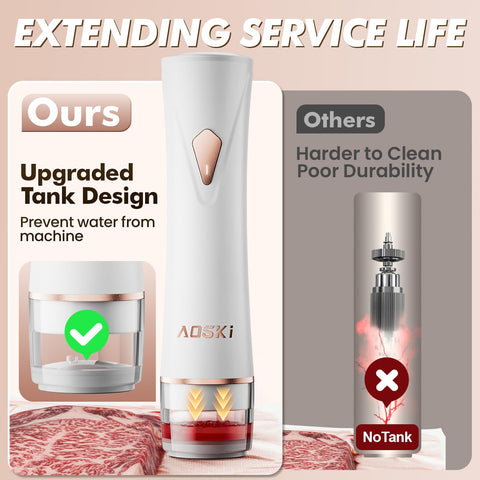 AOSKI sealer charging, highlighting cordless portability.
