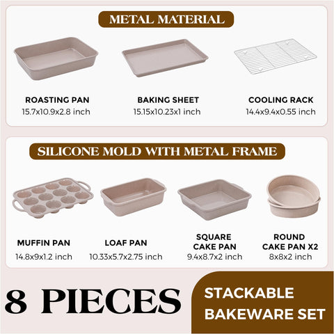 AOTASO baking sheet with cooling rack provides steady heat circulation