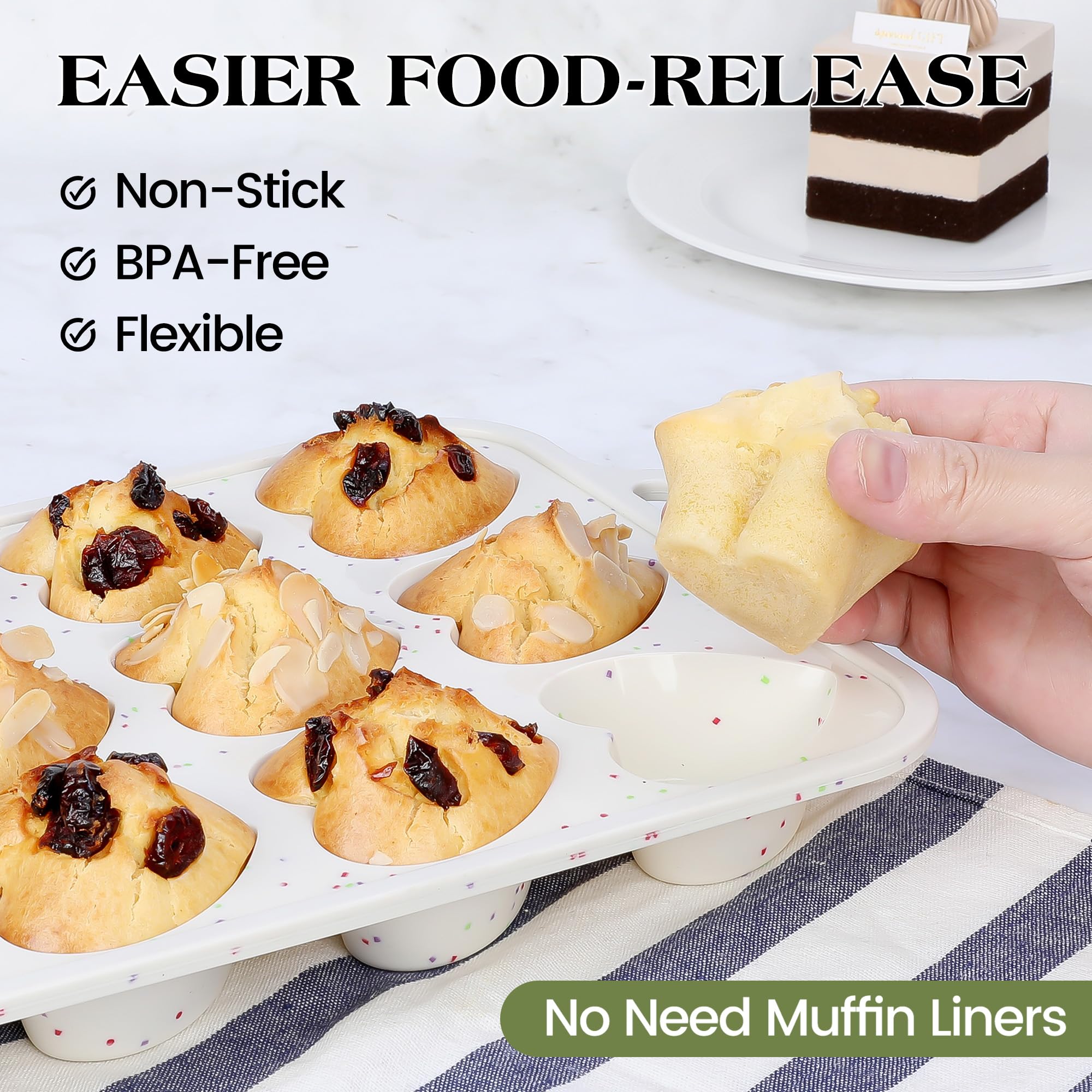 AOTASO nonstick silicone surface demonstrates easy release and quick cleanup.