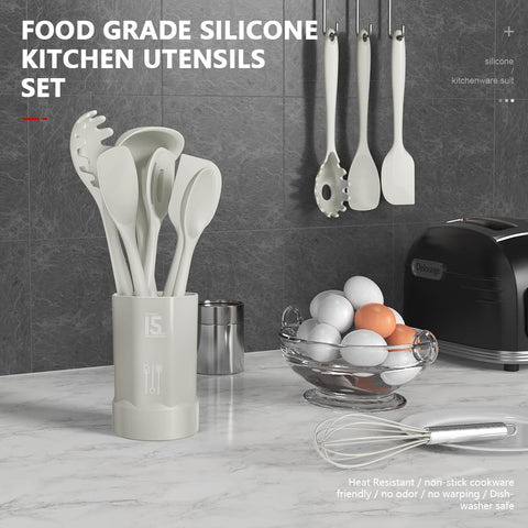 AOTHOD silicone slotted spoon ready to drain liquids with ease