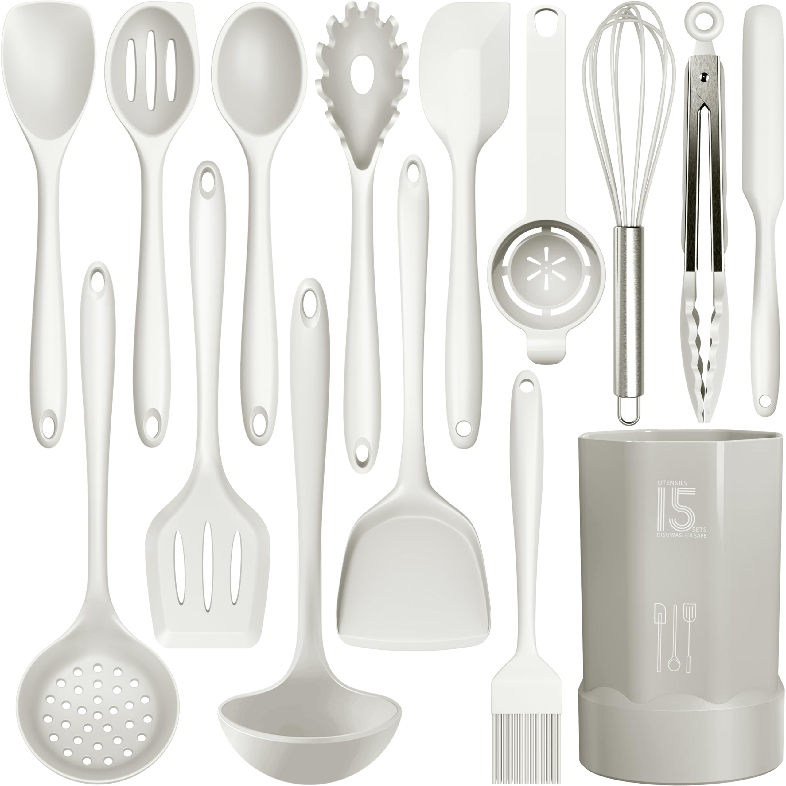 AOTHOD silicone spatula close-up for safe flipping on nonstick cookware
