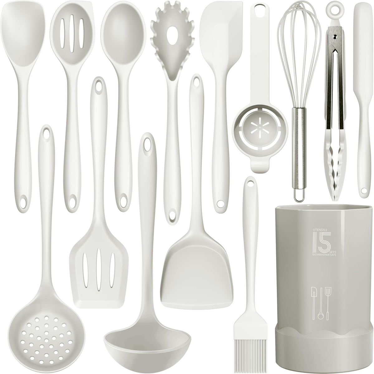 AOTHOD silicone spatula close-up for safe flipping on nonstick cookware