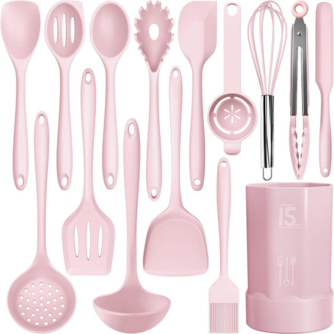 AOTHOD pink spatula, gentle on nonstick cookware and easy to flip