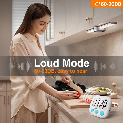 AOUCE timer with big buttons for easy operation in busy kitchens