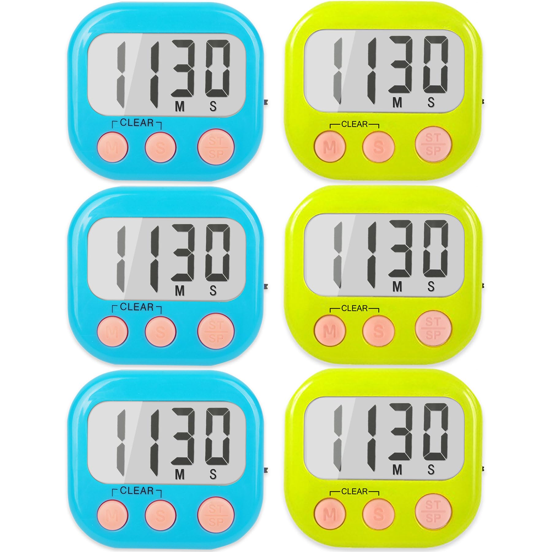 AOUCE classroom timer blue-green front view with a large display for easy reading