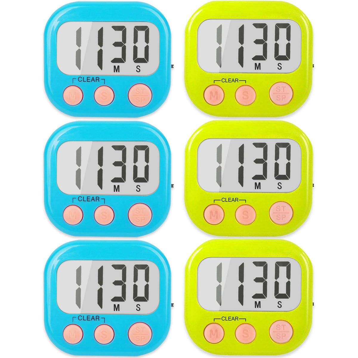 AOUCE classroom timer blue-green front view with a large display for easy reading