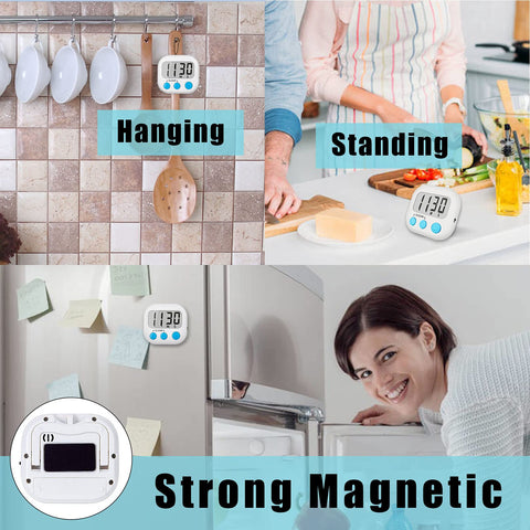 AOUCE timer with hanging hook for versatile placement