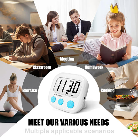 AOUCE timer with magnetic back for hands-free attachment