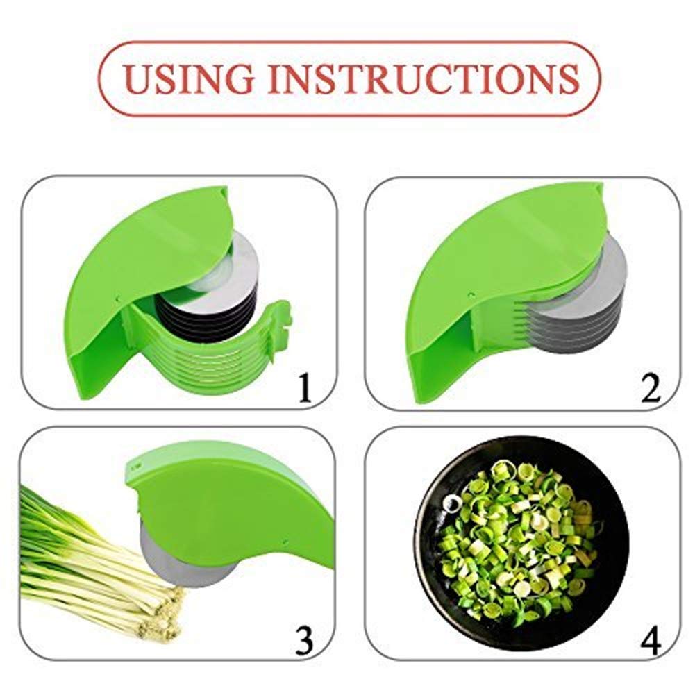 AOZBZ 6-blade stainless steel blades enable even mincing of herbs.