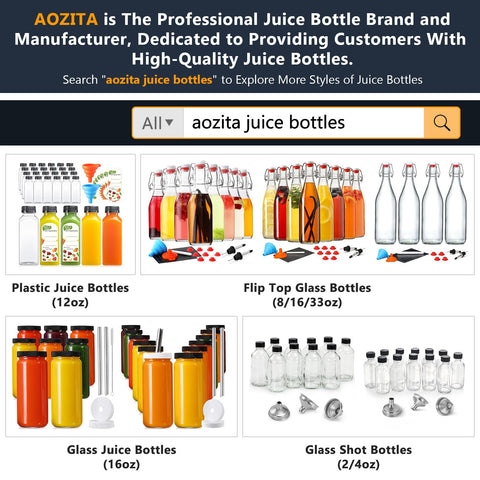AOZITA 24pack bottle body clear view highlights BPA-free PET material.