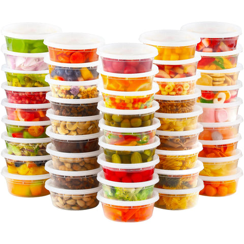 AOZITA 36-set deli containers with lids for meal prep and easy storage.