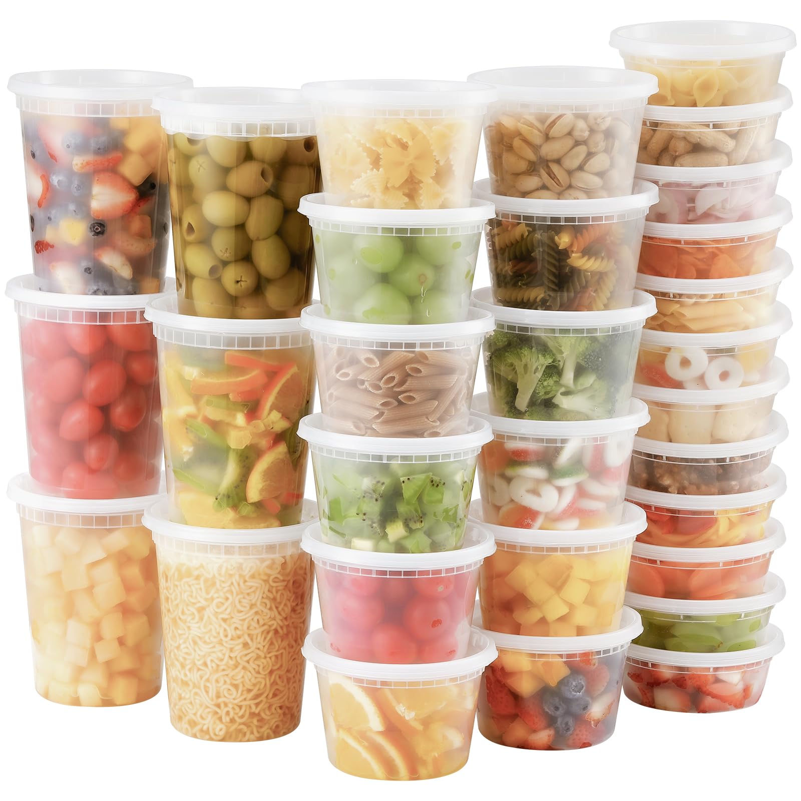 AOZITA 8oz deli container with lid for easy takeout and on-the-go meals.