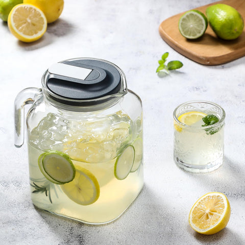 AOZITA 68oz pitcher stored in fridge showing space efficiency