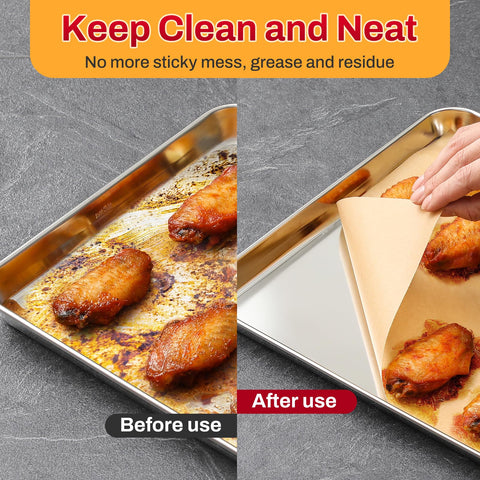 AOZITA air fryer liner keeps pans clean and foods evenly cooked.