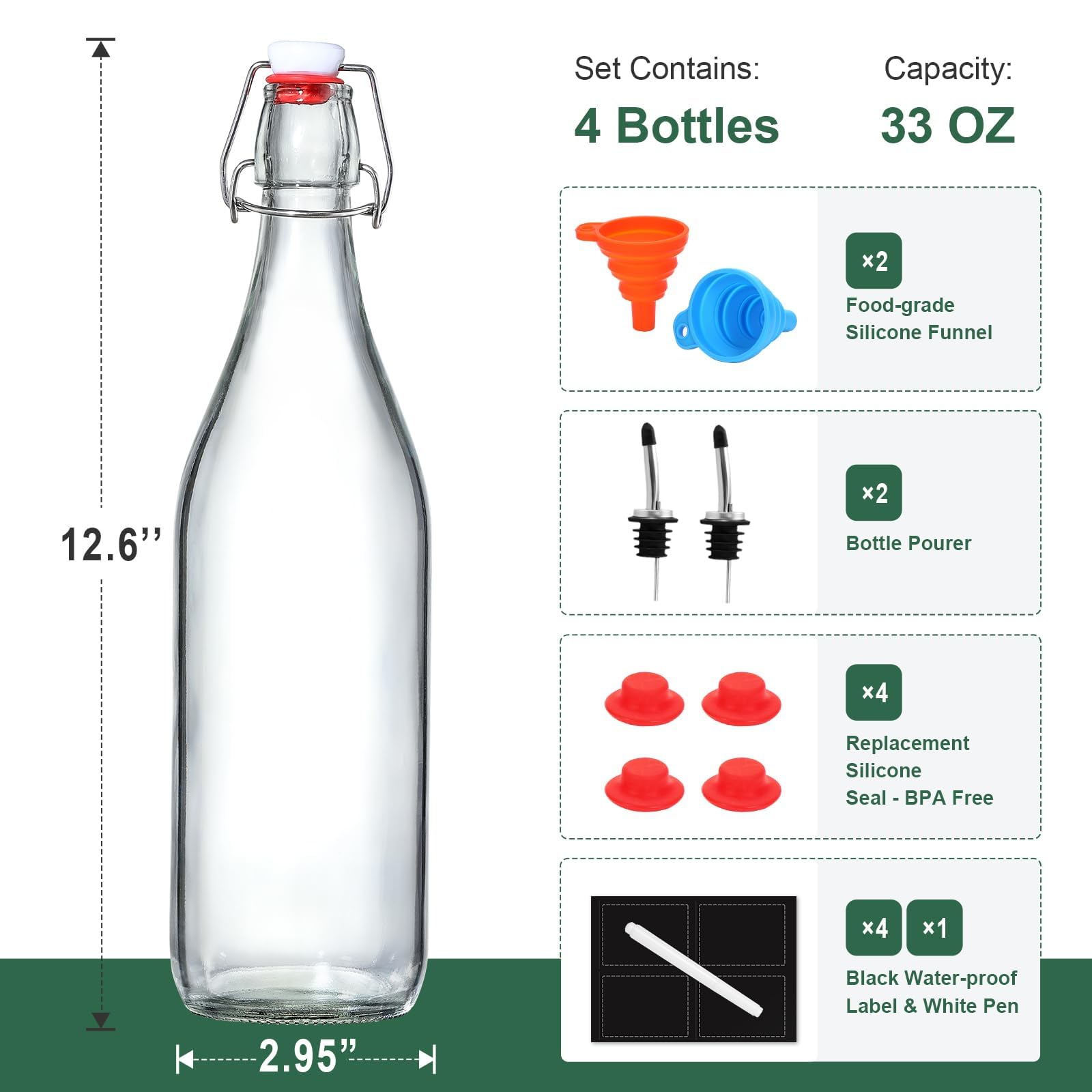 AOZITA leak-proof cap ensuring secure containment during fermentation and aging.