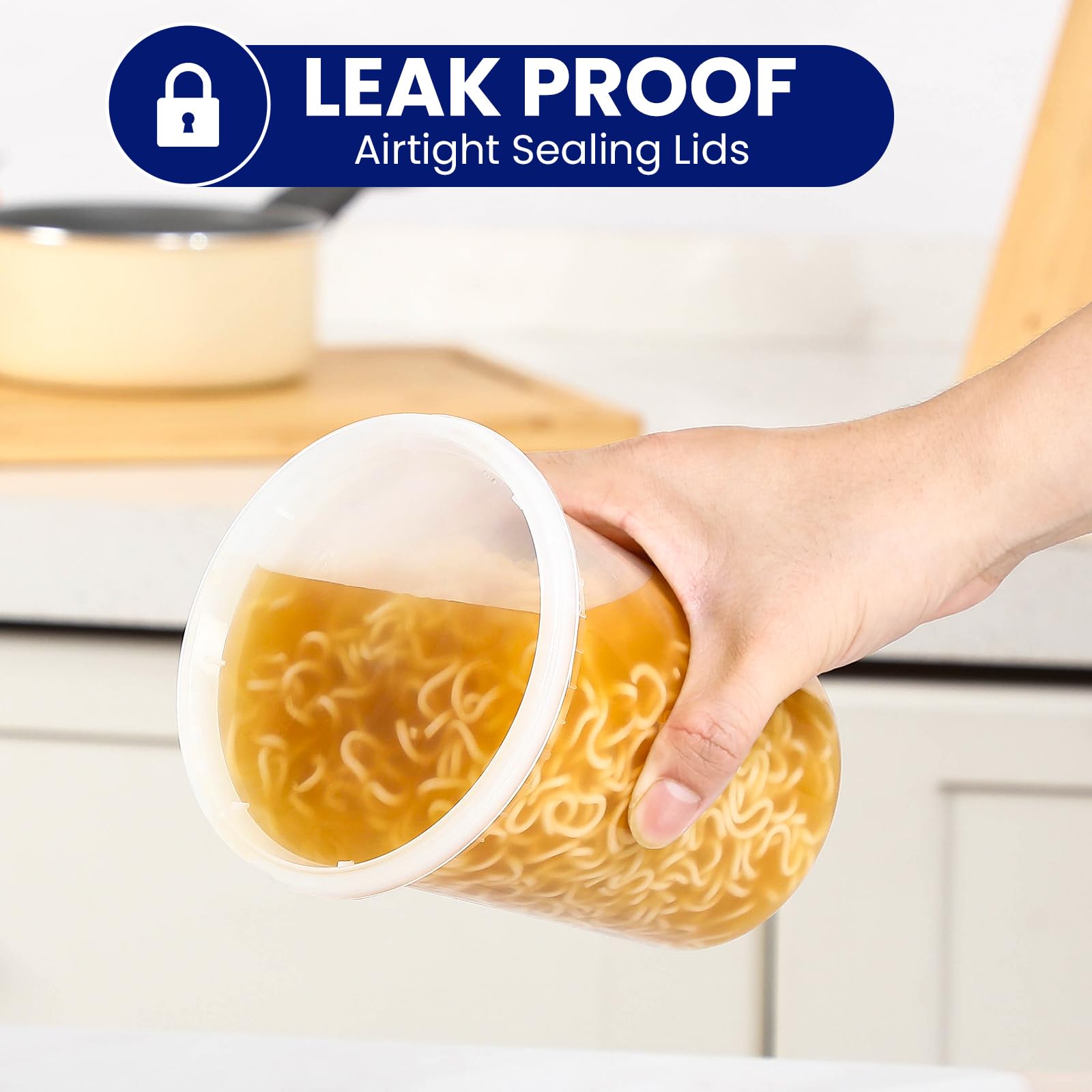 AOZITA airtight lids closeup showing a secure seal for freshness.