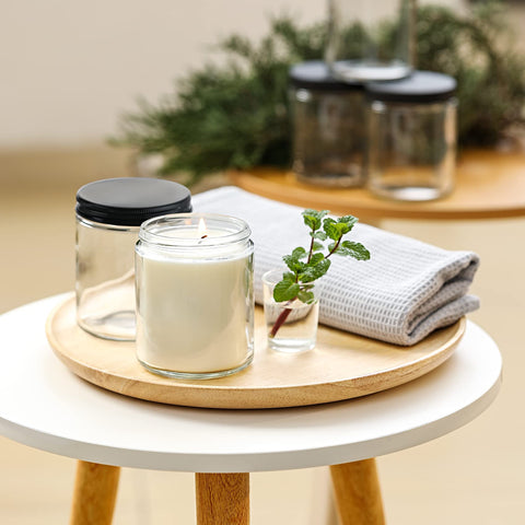 AOZITA white labels help organize batches of candles or cosmetics.