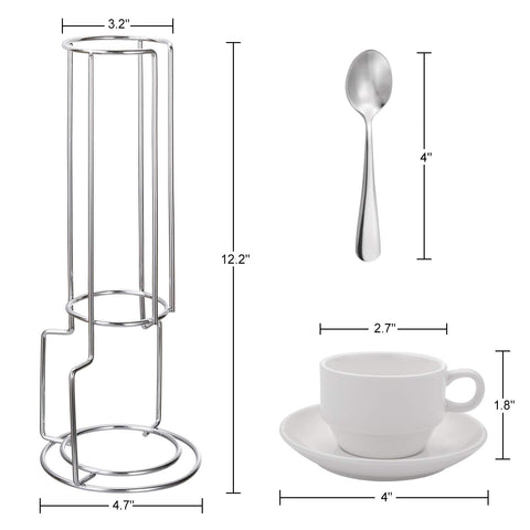 AOZITA 4-inch espresso spoons ideal for tasting single or double shots.