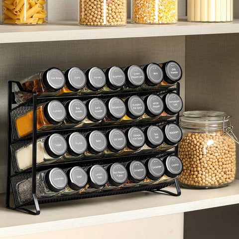 AOZITA spice rack features grid shelves and strong construction for stability