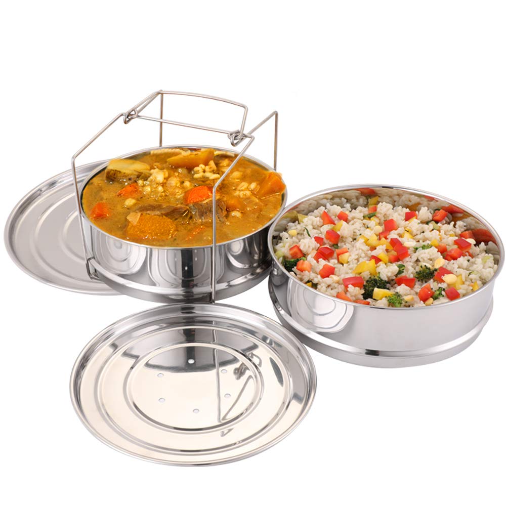 AOZITA interchangeable lids for steaming and baking, expanding meal-prep versatility