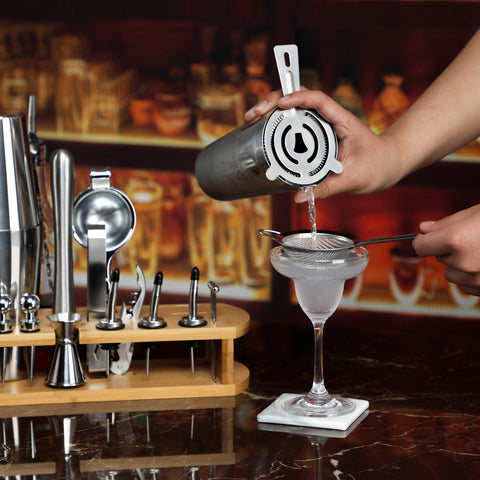 AOZITA lemon squeezer delivering bright citrus for cocktails.