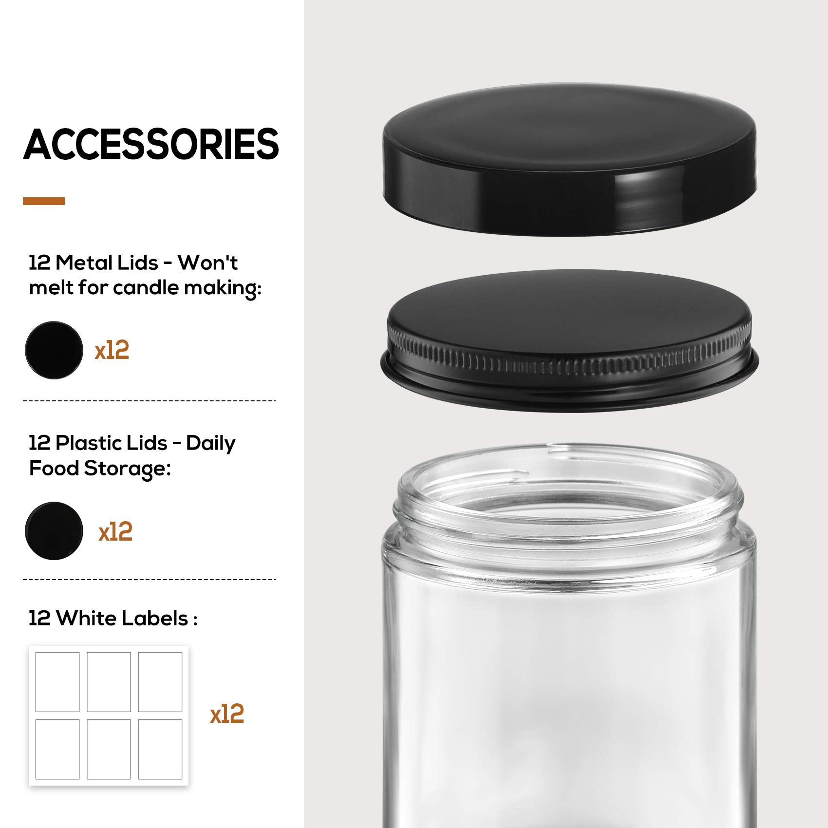 AOZITA plastic lid for regular storage keeps contents accessible and organized.