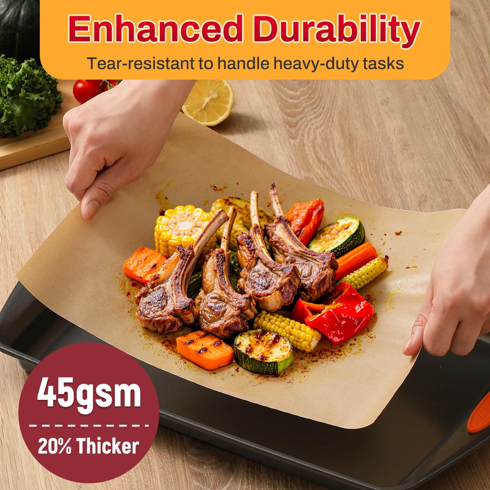 AOZITA pre-cut 12x16 sheets lie flat for quick pan use.