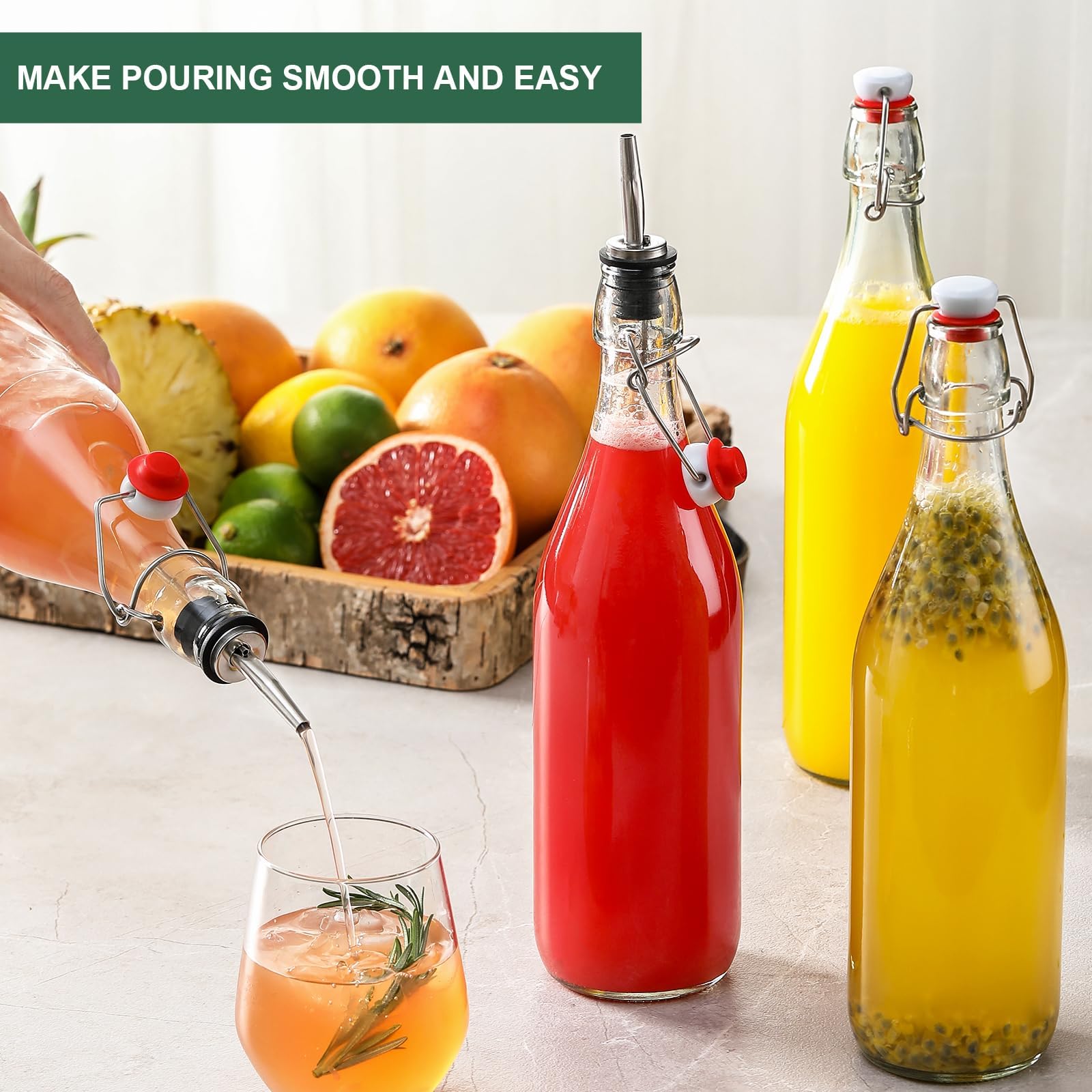 AOZITA silicone funnels simplify filling without spills.