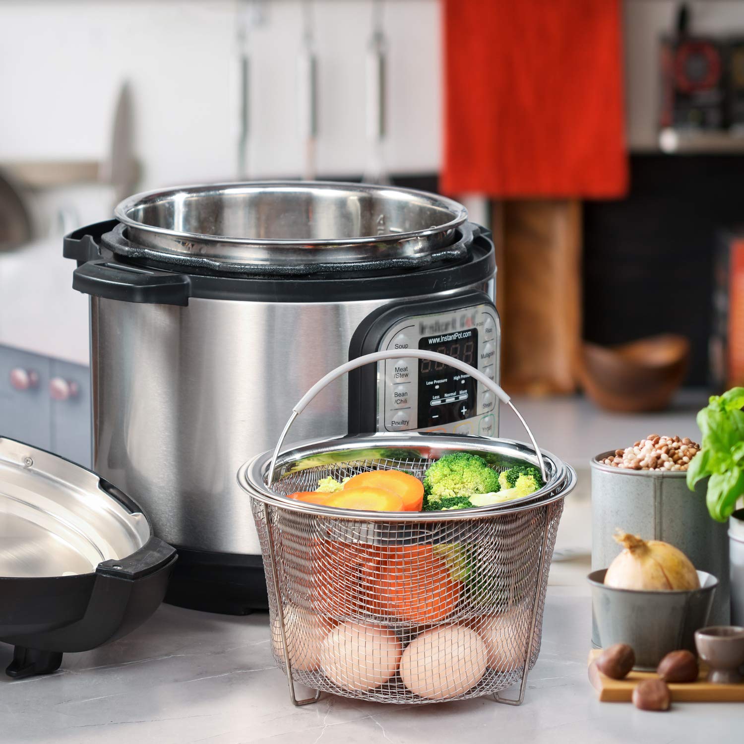 AOZITA steamer basket compatible with multiple cookers and brands