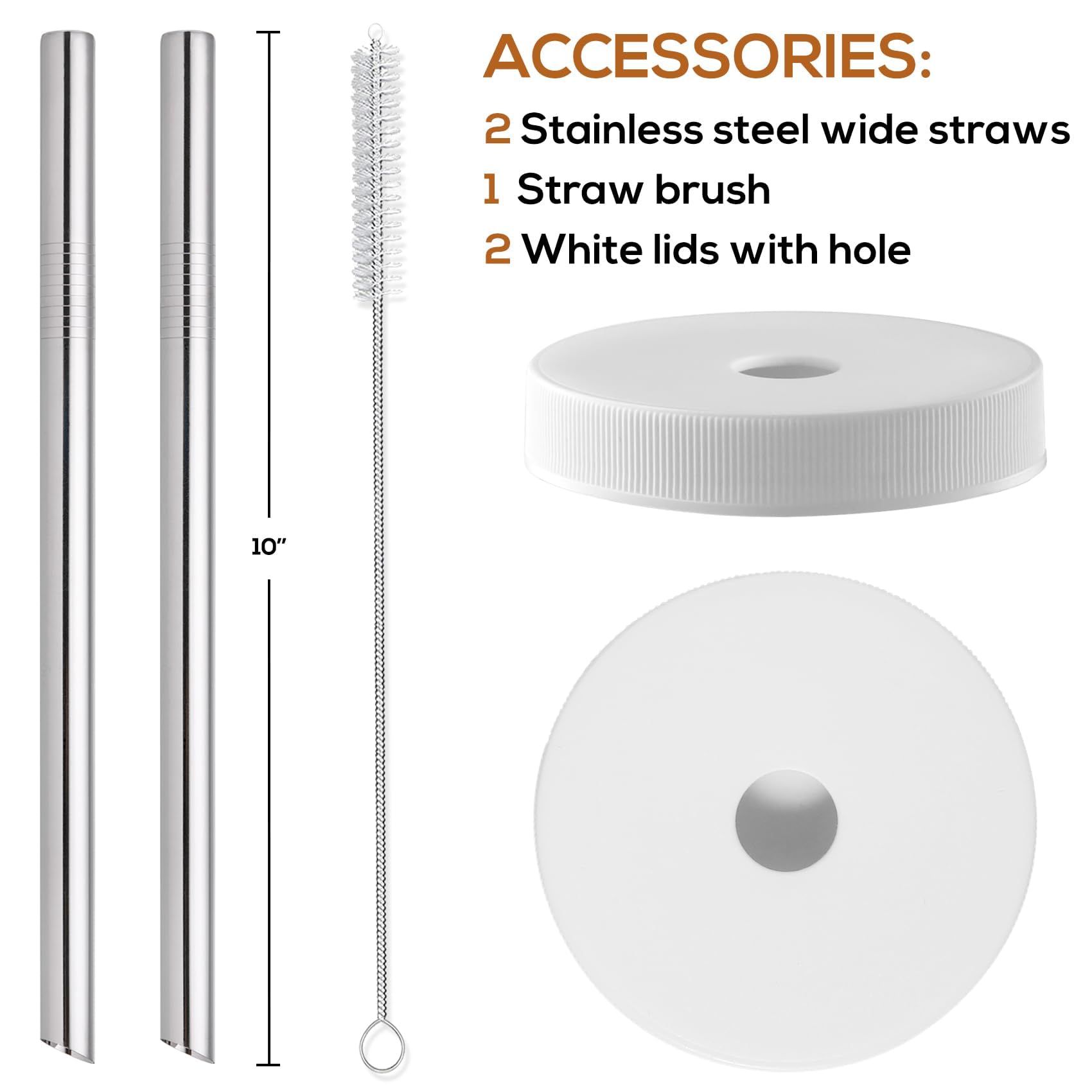 AOZITA straw brush included to keep drinking accessories clean and ready.