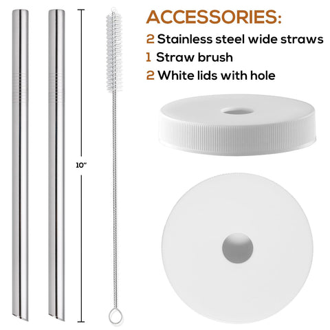 AOZITA straw brush included to keep drinking accessories clean and ready.