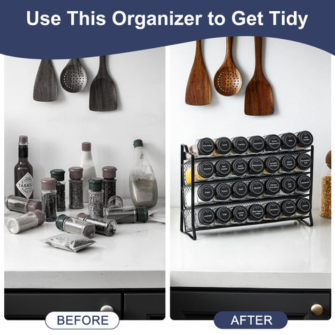 AOZITA sturdy rack with wide rods and grid shelves stays stable
