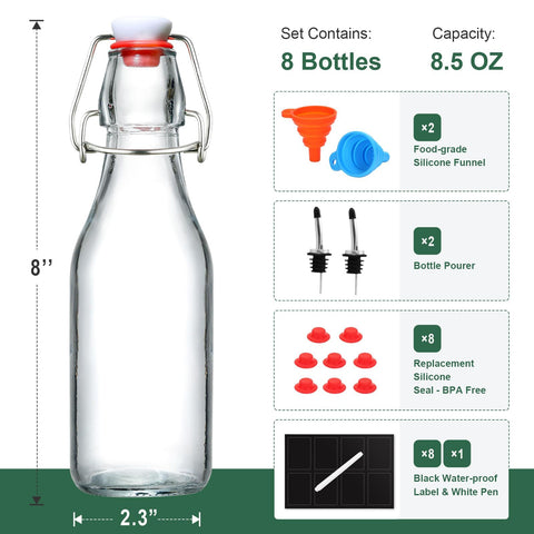AOZITA swing-top cap provides a secure airtight seal for homebrewing.