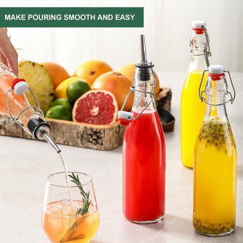 AOZITA thick glass bottle demonstrates durability and dishwasher-safe cleaning.