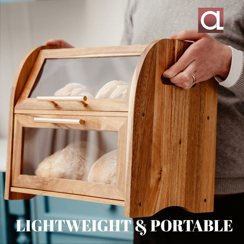 Apace Living Arise bread box on counter shows organized family storage.