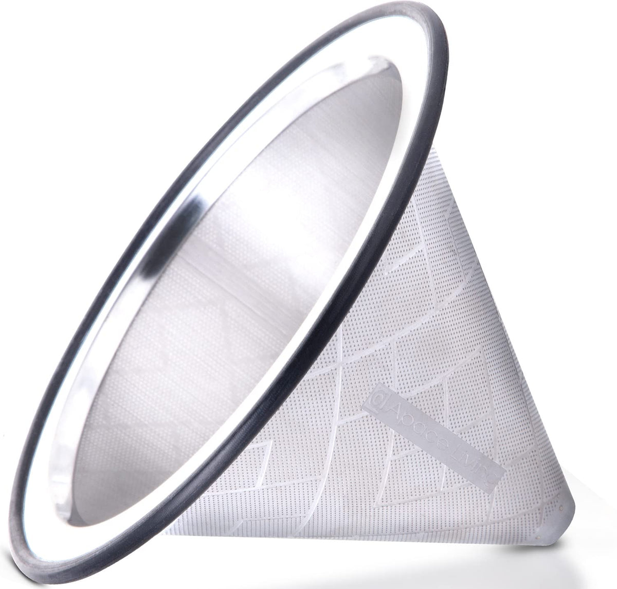 Apace Living coffee dripper with wide metal base for stable pour-over brewing