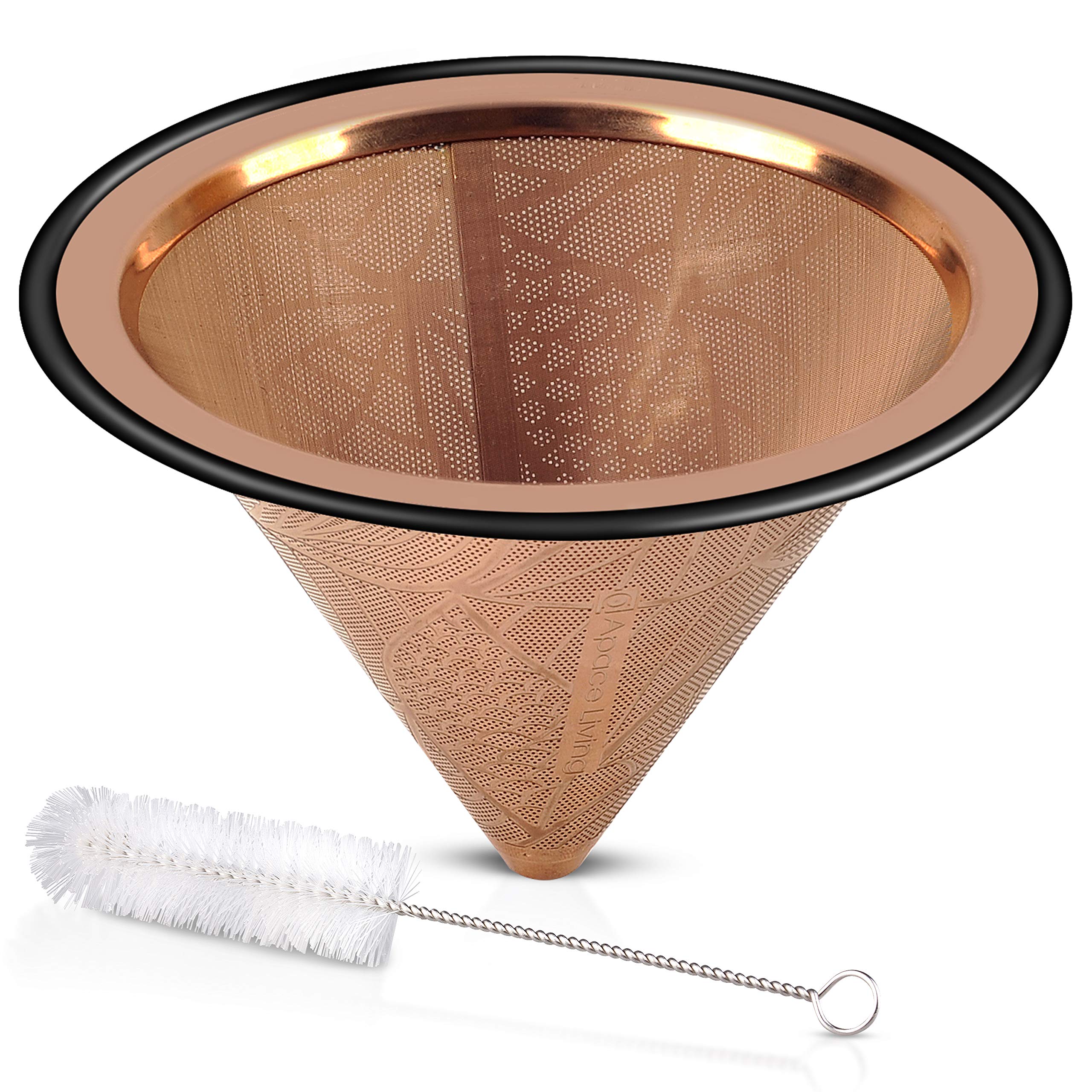 Apace Living stainless-steel coffee filter offers reusable, eco-friendly brewing.