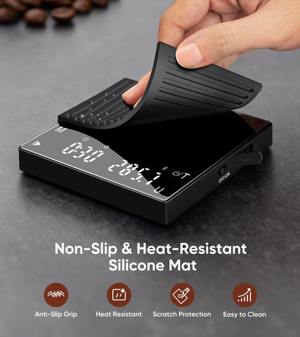 ApeWeghr silicone mat protects surfaces and prevents spills during pours.
