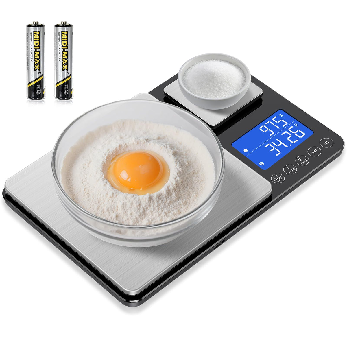 ApeWeghr dual-platform scale showing 33 lb precision for baking