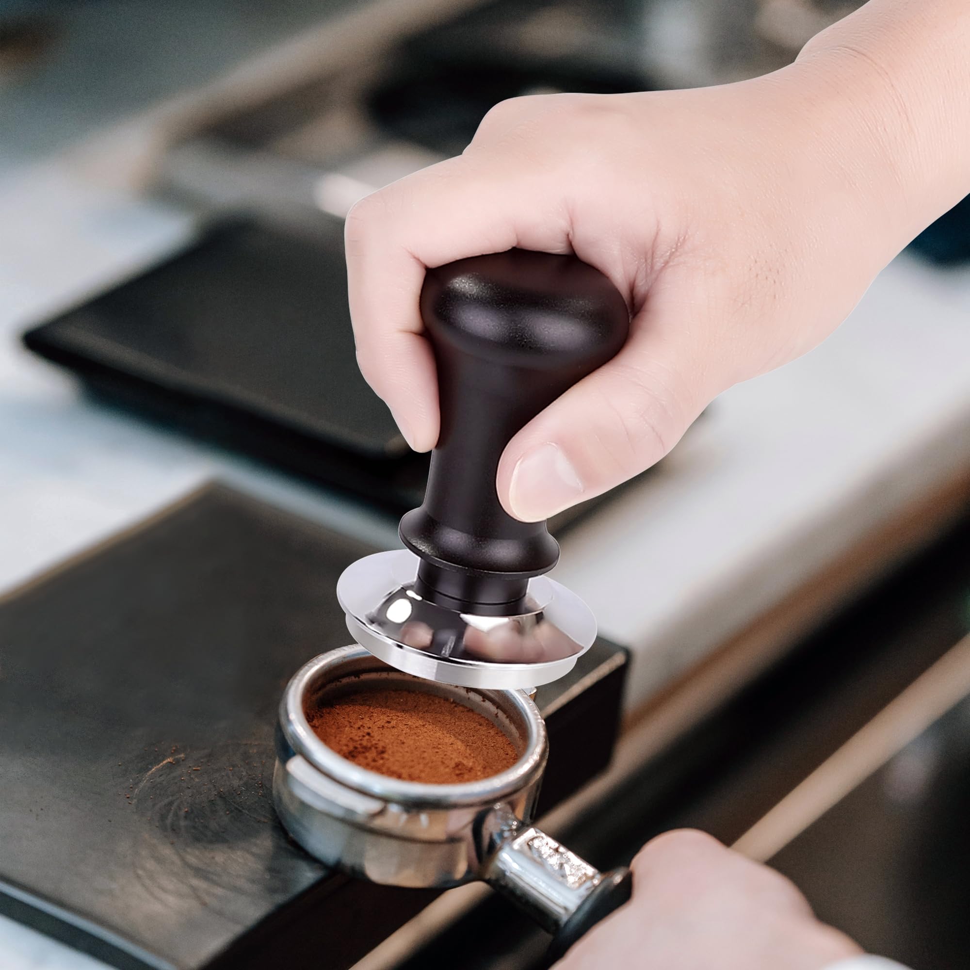 Apexstone calibrated espresso tamper 51mm ensures consistent extraction.